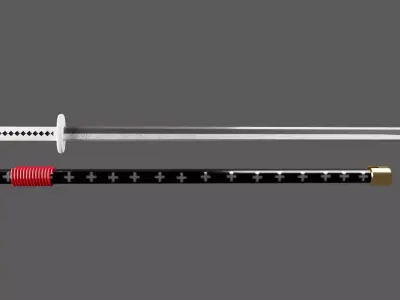 Kikoku law sword from ONEPIECE Low-poly 3D model