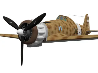 macchi mc200 saetta 3D model
