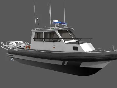 SeaArk Patrol boat  Low-poly 3D model
