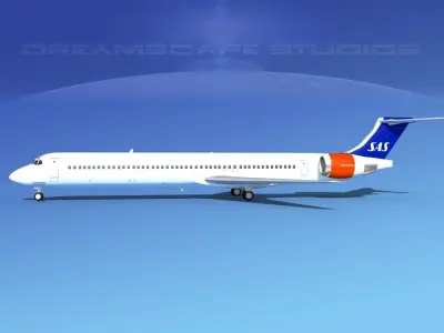 McDonnell Douglas MD83 SAS1 3D model