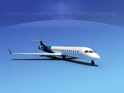 Bombardier CRJ900 Corporate 4 3D model