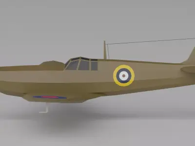 Supermarine Spitfire Royal Air Force Fighter WW2 3D model