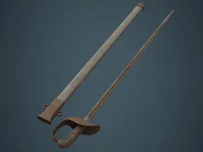 Sabre 2C Low-poly 3D model