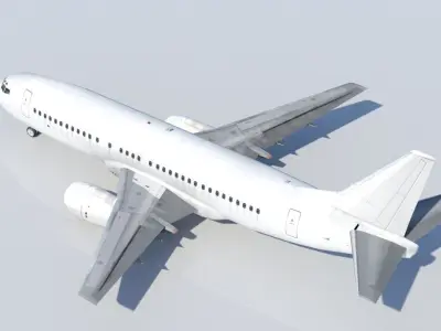 B737-400 Classic  Static Blank Low-poly 3D model