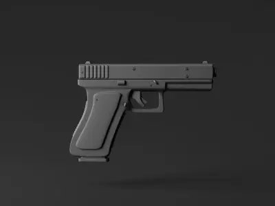 9mm Pistol Low-poly 3D model