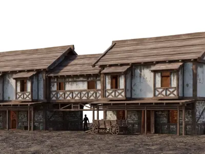 Medieval House 34 PBR 4K GameReady Low-poly 3D model