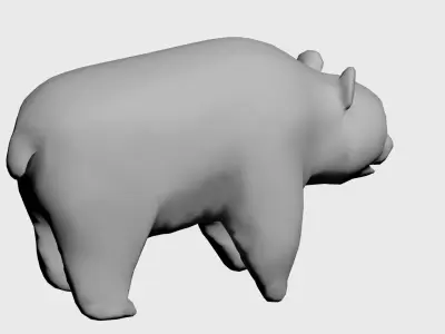 Bear-wild animals Low-poly 3D model