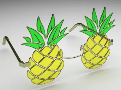 Pineapple Sunglasses 3D model