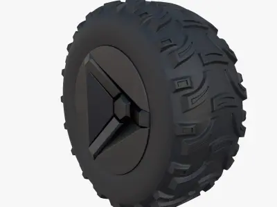 Tesla Cyberquad ATV Wheel 2 3D model