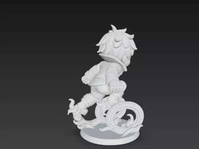 Shinra Cable Dock Fire Jet Anime USB Holder 3D print model