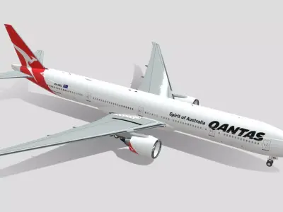 Download 3D Model of Boeing 777-300 3D model
