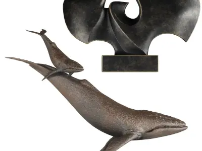 Animal Scluptures Low-poly 3D model