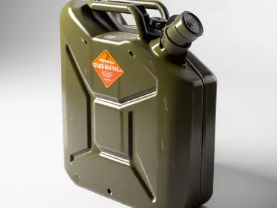 Weathered Military Fuel Jerry Can 3D model