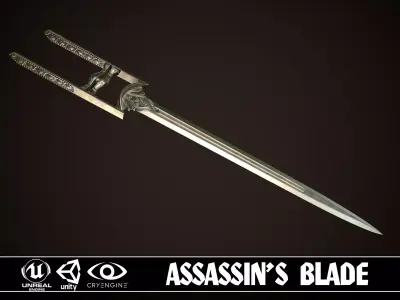 Assassin Blade 05 Low-poly 3D model