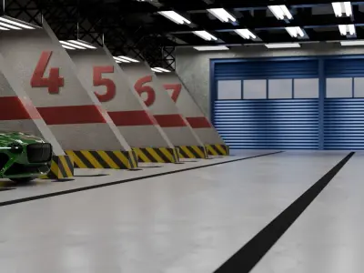 Parking lot showroom 3D model 3D model