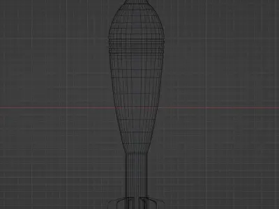 8 cm Wurfgranate 34 Low-poly 3D model