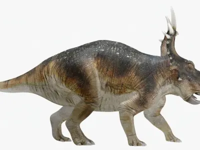 Styracosaurus No rigging 2K textures Low-poly 3D model