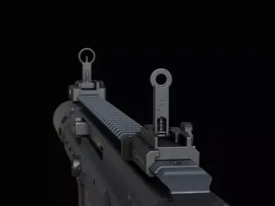 HK437 G39 Assault Rifle Low-poly 3D model