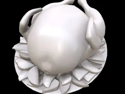 Food Chicken Low-poly 3D model