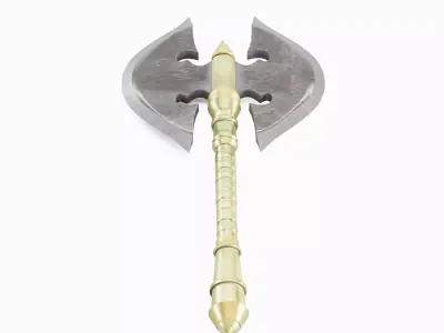 Stylized War Axe 04 Low-poly 3D model