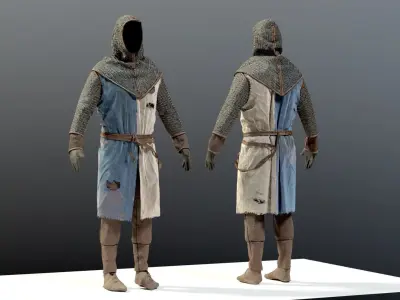 SOLDIER Medieval infantryman 3D model