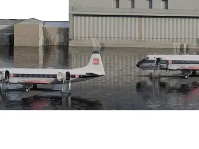 Vickers Viscount V700 and Viscount V800 3D model