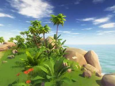 Tropical Environment Pack Low-poly 3D model