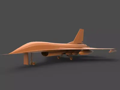 XJ1-1 fighter jet 3D print model