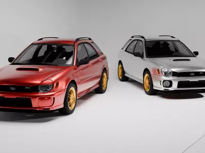 Subaru Impreza WRX Wagon Low-poly 3D model
