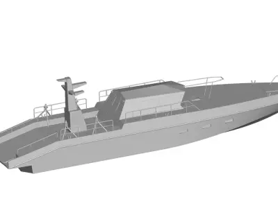 High speed boat 3D model