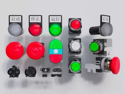 switch button 3D model