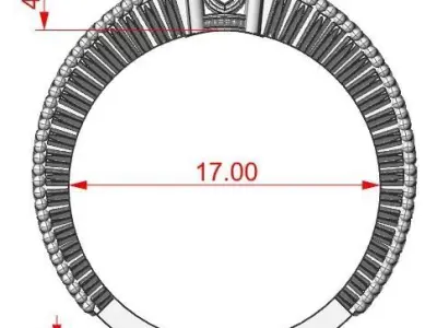 Falcon bird ring gold silver 527 Free 3D print model