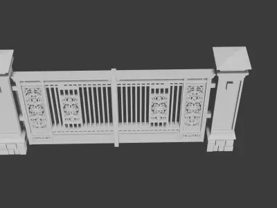 Modern Sliding Garage Gate Minimalist 3D print model