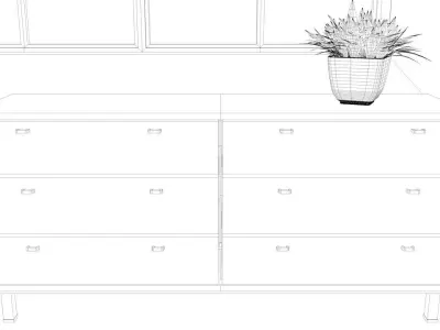 Dresser from bedroom Free low-poly 3D model