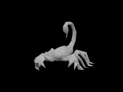 Low Poly Scorpion origami Low-poly 3D model