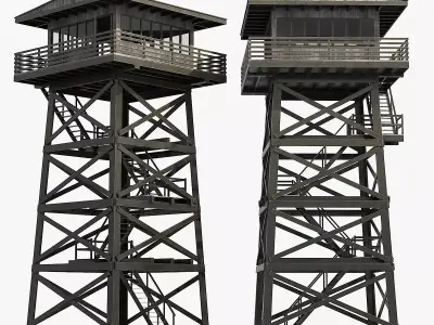 Watchtowers v6 Low-poly 3D model