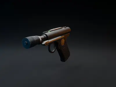 StarWars DT-12 heavy blaster Low-poly 3D model