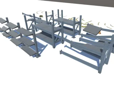 Rack pack Low-poly 3D model