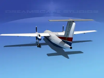 Dehaviland DHC-8 100 Robinson Air 3D model