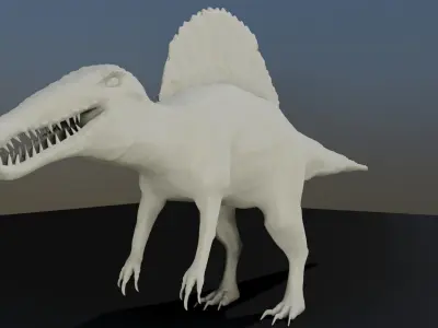 Spinosaurus dinosaur base mesh 3D model