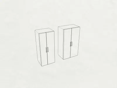 36 and 48 Inch refrigerator residential-commercial architecture 3D model