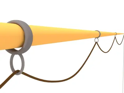 Fishing Pole Rigged 3D model