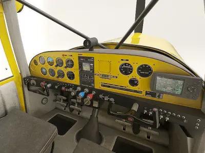 Maule light aircraft with interior 3D model