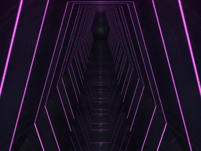 Futuristic Corridor Free low-poly 3D model