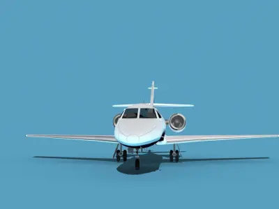 Dassault Falcon 20 V06 3D model
