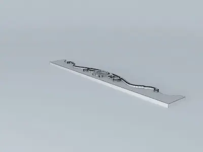 washboard shelf with gold leaf Free 3D model