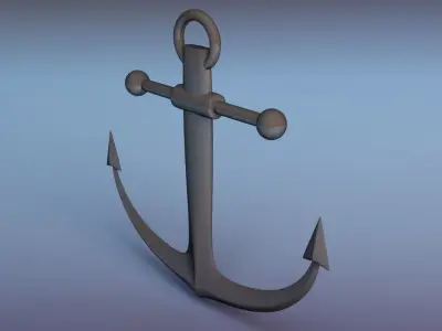 Cartoon Anchor 3D model