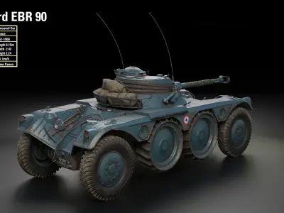 Panhard EBR 90 PBR Model 3D model