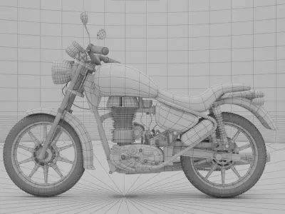 Royal Enfiled Thunderbird 500x 3D model 3D model