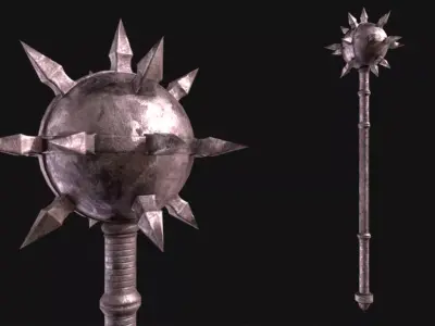 Medieval Mace Low-poly 3D model